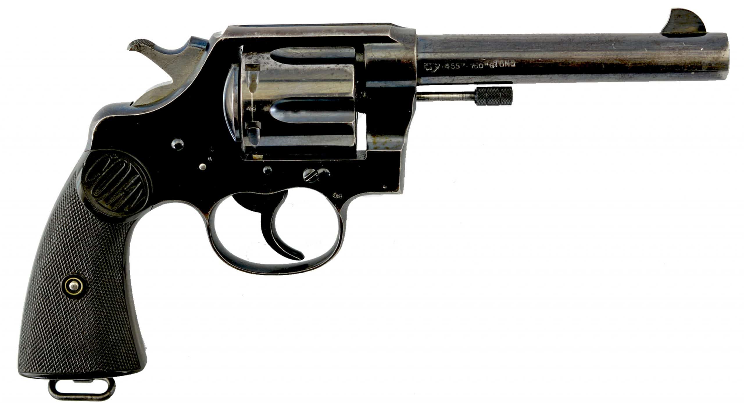 1902-and-1914-Colt-.455-New-Service-Revolver-1900-to-1928-scaled